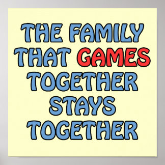 Póster La familia que juega juntos