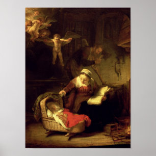 Póster La familia santa, c.1645
