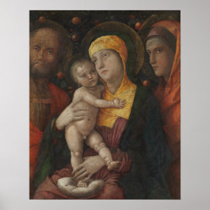 Póster La familia santa con Santa María Magdalena