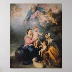 Póster La familia santa o la Virgen de Sevilla