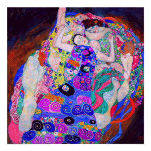 Póster La famosa pintura de Gustav Klimt, The Virgin (191