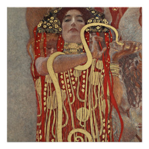 Póster La famosa pintura de Gustav Klimt's Hygieia.