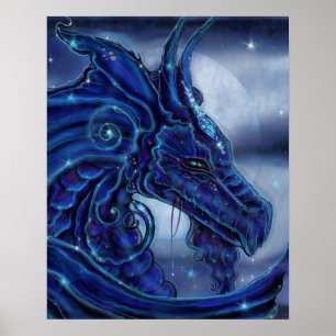 Póster La fantasía del dragón "Magical Nigh" de Renee Lav