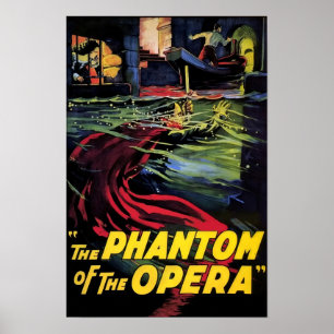 Póster La fantasma de la ópera 1925 Película Clásica