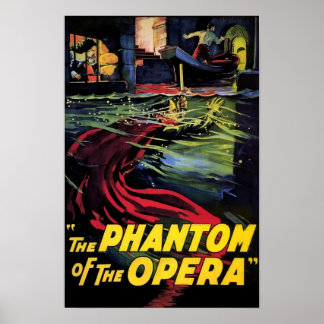 Póster La fantasma de la ópera 1925 Película Clásica