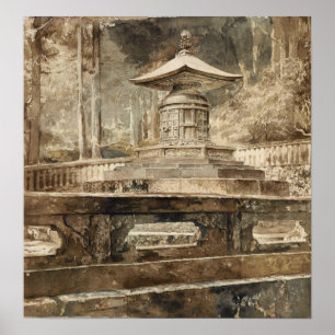 Póster La Farge - La Tumba De Ieyasu Tokugawa