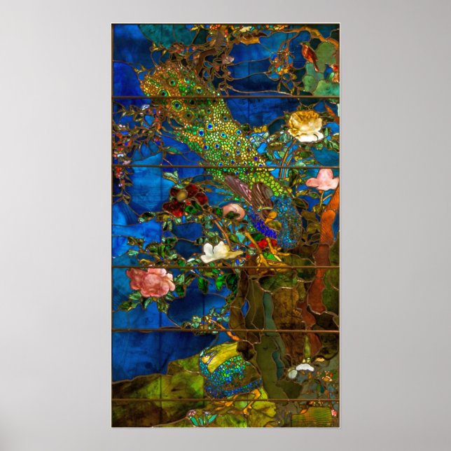 Póster La Farge - Peacocks (Frente)