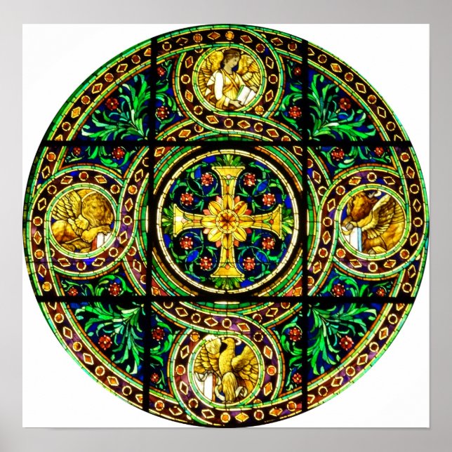 Póster La Farge - Vidrio manchado (Frente)