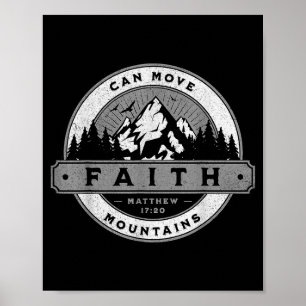 Póster La fe cristiana puede mover montañas - Mateo 17_20