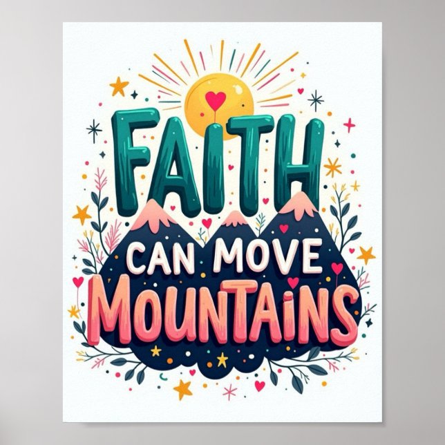 Póster La fe puede mover montañas (Frente)