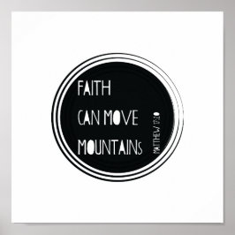 Póster "La fe puede mover montañas" versículo de la Bibli