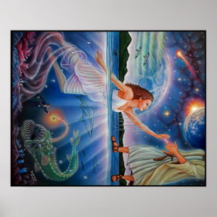 Póster La fe sobre la pintura del miedo