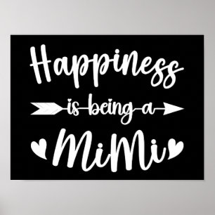 Póster La Felicidad Es Ser Una Abuela Mimi Graciosa