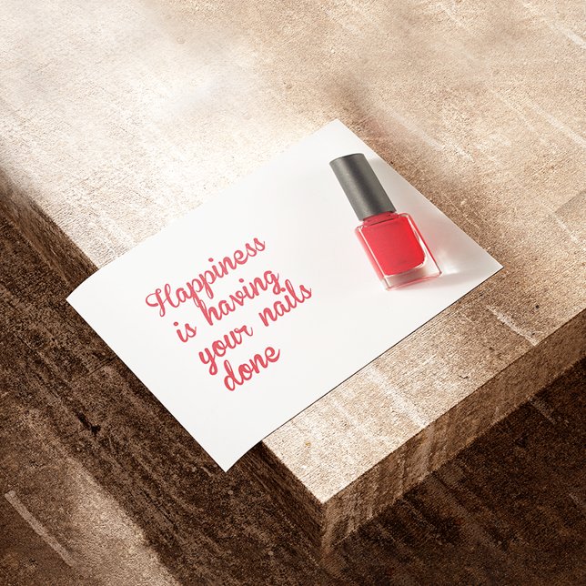 Póster La felicidad es tener las uñas terminadas, salón d (Subido por el creador)