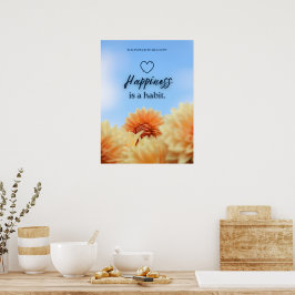 PÓSTER LA FELICIDAD ES UN HÁBITO
