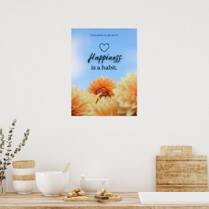 PÓSTER LA FELICIDAD ES UN HÁBITO
