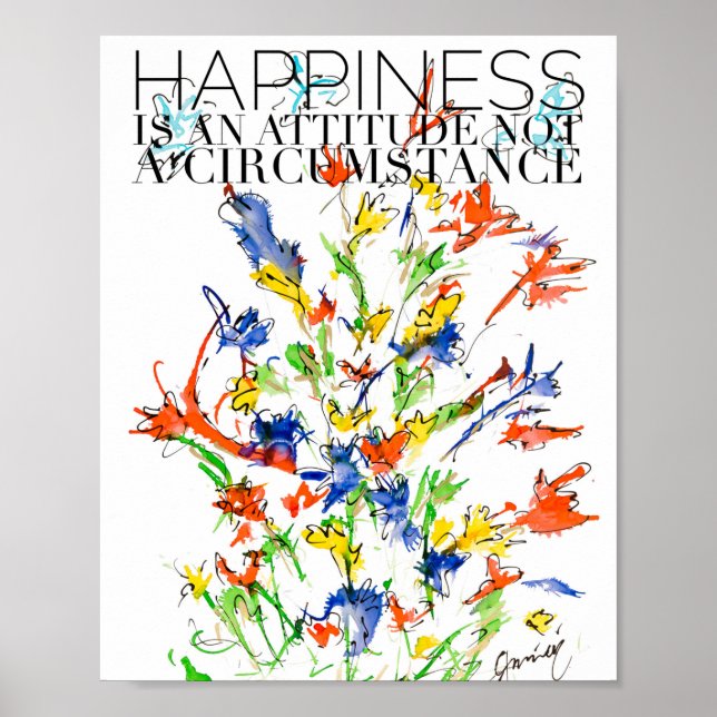 Póster La felicidad es una actitud. (Frente)