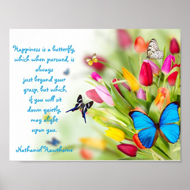 Póster "La felicidad es una mariposa"...Poster (Frente)