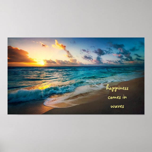 Póster La felicidad llega en oleadas (Frente)