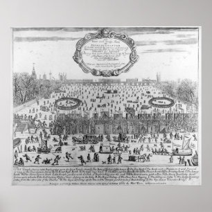 Póster La feria de Frost del invierno de Thames