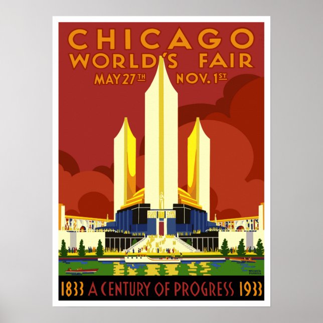 Póster La Feria Mundial de Chicago de 1933 (Frente)