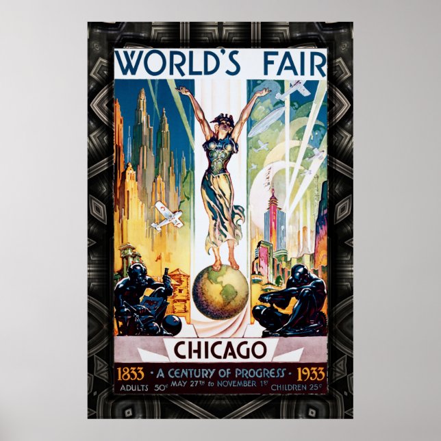 Póster La Feria Mundial de Chicago de 1933 (Frente)