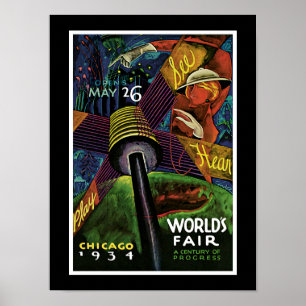 Póster La Feria Mundial de Chicago de 1934