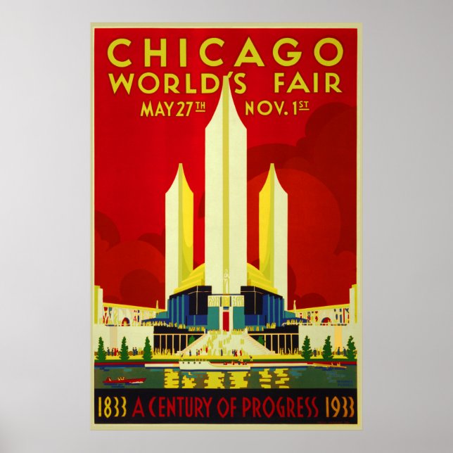 Póster La feria mundial de Chicago, un siglo de exposició (Frente)