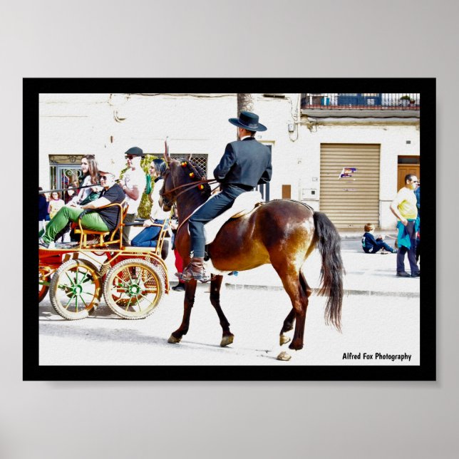Póster La fiesta de bienvenida de los caballos (Frente)