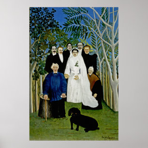 Póster La fiesta de bodas de Henri Rousseau