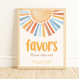 Póster La fiesta de cumpleaños de Boho sunshine favorece
