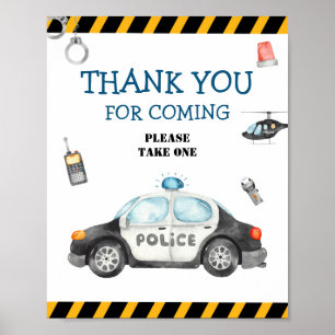 Póster La fiesta de cumpleaños de la policía infantil gra