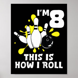 Póster La fiesta de cumpleaños de los niños de los bolos 