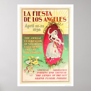 Póster La Fiesta de Los Ángeles 1896