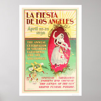 Póster La Fiesta de Los Ángeles 1896