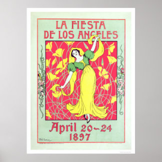 Póster La Fiesta de Los Ángeles 1897