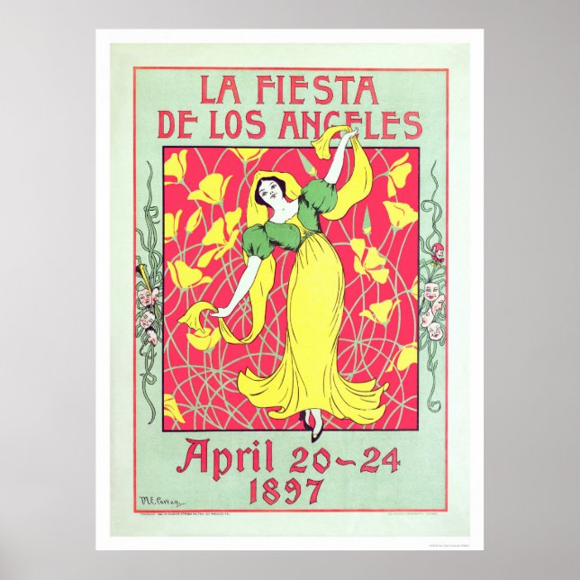 Póster La Fiesta de Los Ángeles 1897 (Frente)