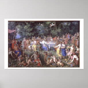 Póster La fiesta de los dioses (aceite sobre lienzo)