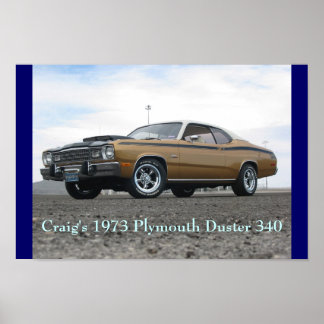 Póster La fiesta de Plymouth Duster de Craig en 1973