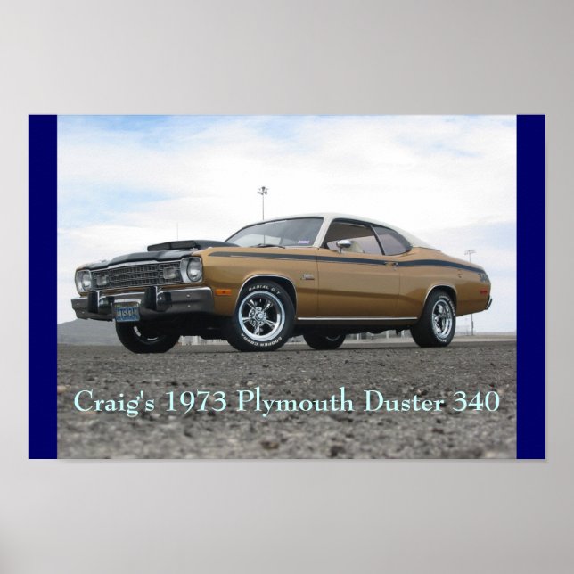 Póster La fiesta de Plymouth Duster de Craig en 1973 (Frente)