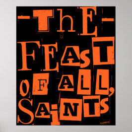 Póster La Fiesta de Todos los Santos Católica Halloween d