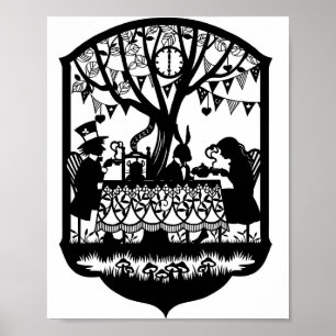 Póster La fiesta del té del Sombrerero Loco