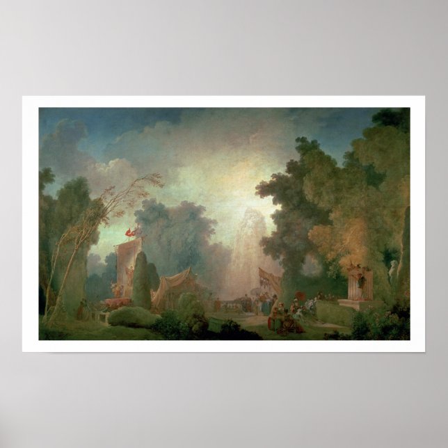 Póster La fiesta en Saint-Cloud (aceite sobre lienzo) (pa (Frente)