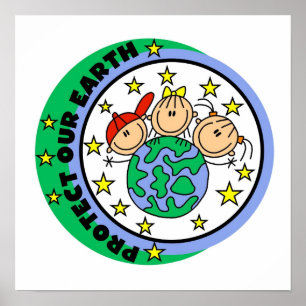 Póster La figura del palillo protege nuestras camisetas y