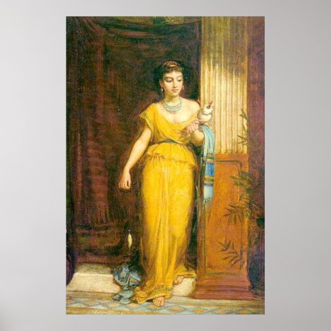 Póster La Fileuse, de John William Waterhouse, 1874 (Frente)