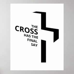 Póster La final cruzada dice "Gospel Sayings"