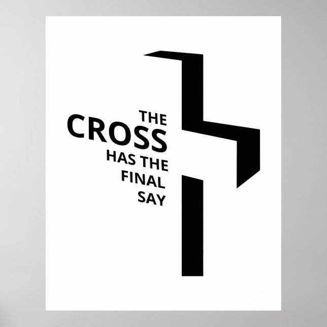Póster La final cruzada dice "Gospel Sayings" (Frente)