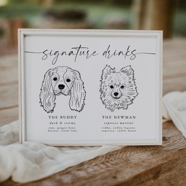 Póster La firma del perro bebe Boda Rótulo de bar Mascota (Subido por el creador)