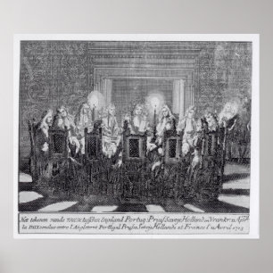 Póster La firma del tratado de Utrecht