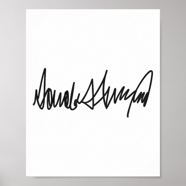 Póster La firma Donald John Trump (Frente)